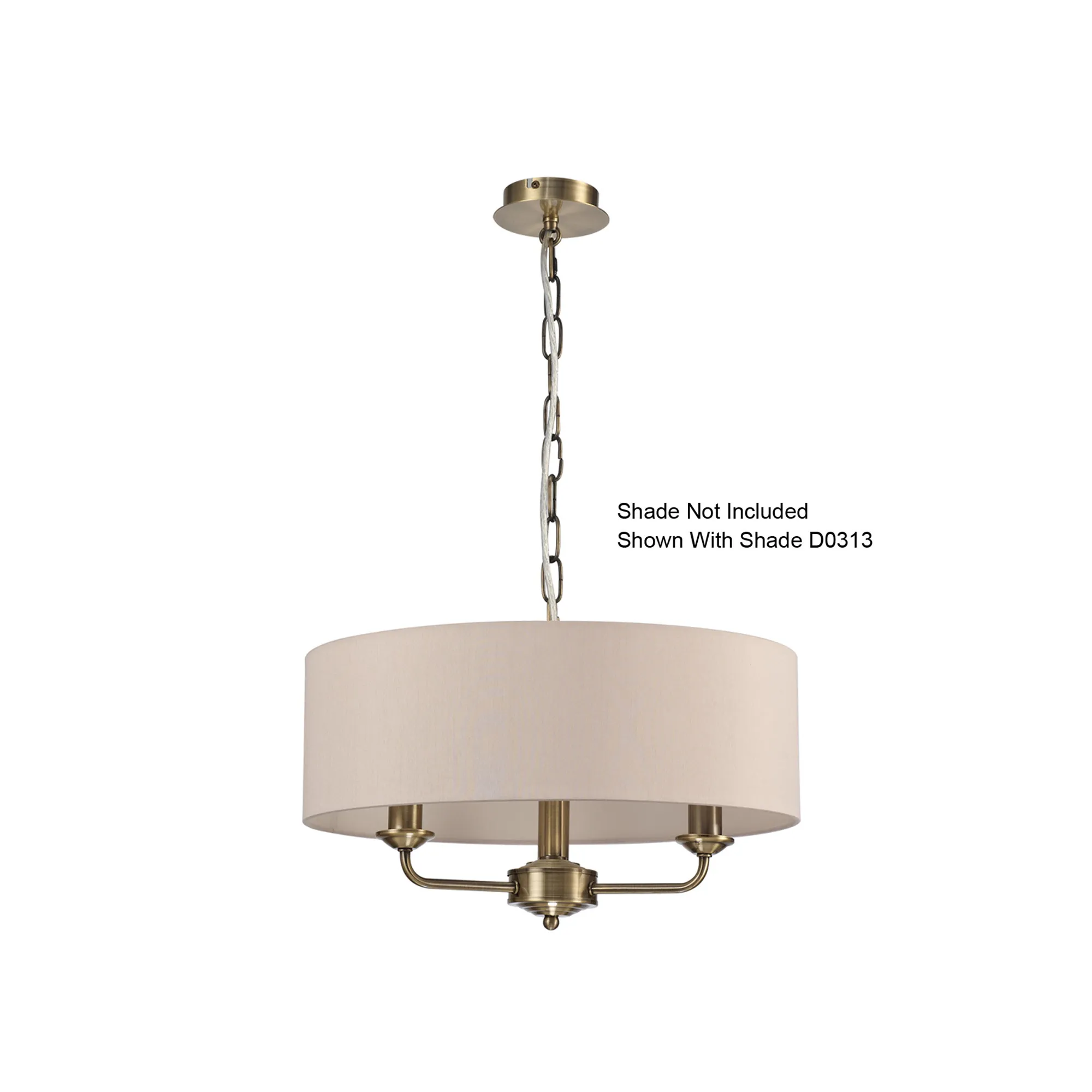 Banyan Pendant 3 Light Antique Brass D0355  Deco Banyan